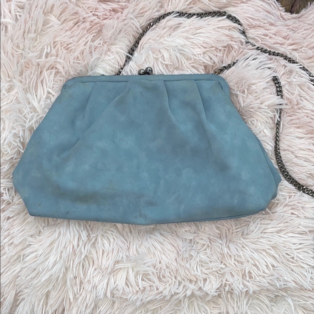 Universal Thread Blue Suede Clutch Wristlet